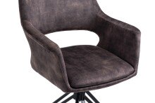 Stuhl >ESTELLE< (2er-Set) in grau aus Samt - 57x84x61cm (BxHxT)