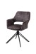 Stuhl >ESTELLE< (2er-Set) in grau aus Samt - 57x84x61cm (BxHxT)
