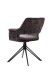 Stuhl >ESTELLE< (2er-Set) in grau aus Samt - 57x84x61cm (BxHxT)