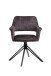 Stuhl >ESTELLE< (2er-Set) in grau aus Samt - 57x84x61cm (BxHxT)