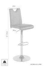 Bistrostuhl >FIRE< (2er-Set) in braun aus Microfaser - 40x48cm (BxT)