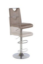 Bistrostuhl >FIRE< (2er-Set) in braun aus Microfaser - 40x48cm (BxT)