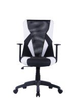 Chefsessel >FLASH< (BxT: 56,5x60,5 cm) in schwarz/weiß - 56,5x60,5 (BxT)