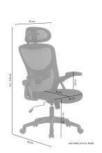 Chefsessel >FLEX< (BxT: 62x66 cm) in schwarz - 62x66 (BxT)