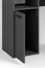 Schreibtisch >FOX< (BxHxT: 139x90,8x139 cm) in anthrazit - 139x90,8x139 (BxHxT)