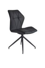 Stuhl >IMKE< (2er-Set) in schwarz - 52x90,5x62cm...