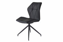 Stuhl >IMKE< (2er-Set) in schwarz - 52x90,5x62cm...