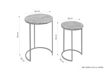Satztisch >JARON< (BxHxT: 40x60x40 cm) in braun - 40x60x40 (BxHxT)