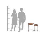 Satztisch >JARON< (BxHxT: 40x60x40 cm) in braun - 40x60x40 (BxHxT)