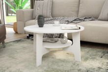 Couchtisch >JONNY< (BxHxT: 80x42,5x80 cm) in weiß - 80x42,5x80cm (BxHxT)