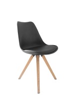 Stuhl >KIRA< (2er-Set) in schwarz - 48x86x56 (BxHxT)