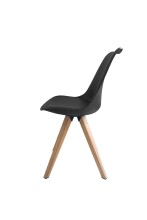 Stuhl >KIRA< (2er-Set) in schwarz - 48x86x56 (BxHxT)