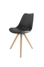 Stuhl >KIRA< (2er-Set) in schwarz - 48x86x56 (BxHxT)