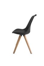 Stuhl >KIRA< (2er-Set) in schwarz - 48x86x56 (BxHxT)