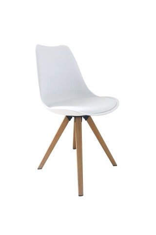 Stuhl >KIRA< (2er-Set) in weiß aus Kunststoff - Polyethylen - 48x86x56cm (BxHxT)