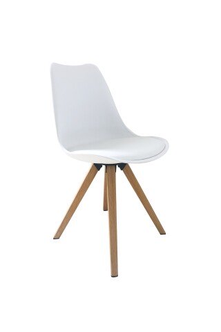 Stuhl >KIRA< (2er-Set) in weiß aus Kunststoff - Polyethylen - 48x86x56cm (BxHxT)