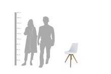 Stuhl >KIRA< (2er-Set) in weiß aus Kunststoff - Polyethylen - 48x86x56cm (BxHxT)