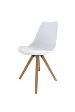 Stuhl >KIRA< (2er-Set) in weiß aus Kunststoff - Polyethylen - 48x86x56cm (BxHxT)