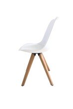 Stuhl >KIRA< (2er-Set) in weiß aus Kunststoff - Polyethylen - 48x86x56cm (BxHxT)