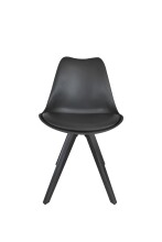 Stuhl >KIRA< (2er-Set) in schwarz - 48x86x56 (BxHxT)