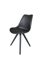 Stuhl >KIRA< (2er-Set) in schwarz - 48x86x56 (BxHxT)