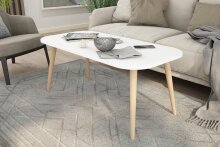 Couchtisch >LASSE< (BxHxT: 110x46x55 cm) in weiß - 110x46x55cm (BxHxT)