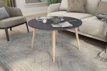 Couchtisch >LASSE< (BxHxT: 80x46x80 cm) in grau - 80x46x80cm (BxHxT)
