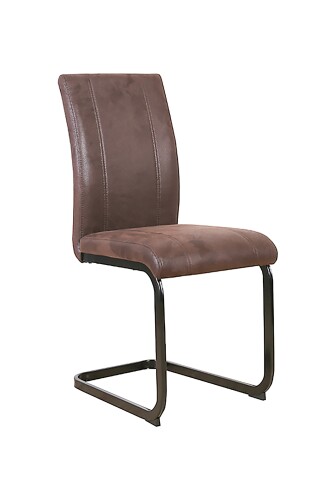 Esszimmerstuhl >MALU< (2er-Set) in braun aus Microfaser - 43x99x56cm (BxHxT)