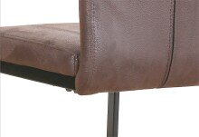 Esszimmerstuhl >MALU< (2er-Set) in braun aus Microfaser - 43x99x56cm (BxHxT)