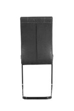 Esszimmerstuhl >MALU< (2er-Set) in schwarz aus Microfaser - 43x99x56cm (BxHxT)