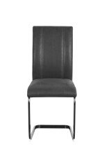 Esszimmerstuhl >MALU< (2er-Set) in schwarz aus Microfaser - 43x99x56cm (BxHxT)