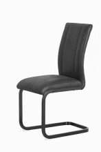 Esszimmerstuhl >MALU< (2er-Set) in schwarz aus Microfaser - 43x99x56cm (BxHxT)