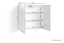 Spiegelschrank >MARINO< (BxHxT: 60x60x20 cm) in weiß - 60x60x20cm (BxHxT)