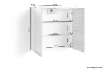 Spiegelschrank >MARINO< (BxHxT: 60x60x20 cm) in weiß - 60x60x20cm (BxHxT)
