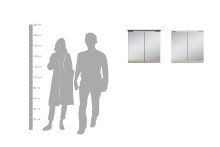 Spiegelschrank >MARINO< (BxHxT: 60x60x20 cm) in weiß - 60x60x20cm (BxHxT)