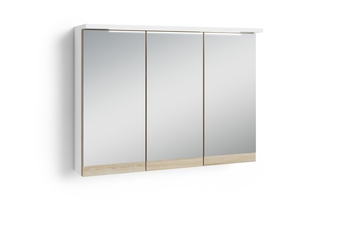 Spiegelschrank >MARINO< (BxHxT: 80x60x20 cm) in weiß - 80x60x20cm (BxHxT)