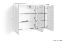 Spiegelschrank >MARINO< (BxHxT: 80x60x20 cm) in weiß - 80x60x20cm (BxHxT)