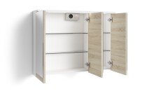 Spiegelschrank >MARINO< (BxHxT: 80x60x20 cm) in weiß - 80x60x20cm (BxHxT)