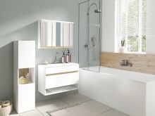 Spiegelschrank >MARINO< (BxHxT: 80x60x20 cm) in weiß - 80x60x20cm (BxHxT)