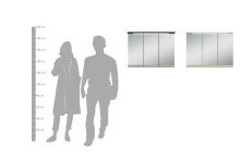 Spiegelschrank >MARINO< (BxHxT: 80x60x20 cm) in weiß - 80x60x20cm (BxHxT)