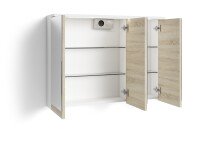 Spiegelschrank >MARINO< (BxHxT: 80x60x20 cm) in weiß - 80x60x20cm (BxHxT)