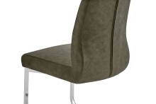 Esszimmerstuhl >MARLEN-XXL< (2er-Set) in braun aus Microfaser - 47x96x62 (BxHxT)