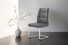 Esszimmerstuhl >MARLEN-XXL< (2er-Set) in grau aus...