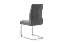 Esszimmerstuhl >MARLEN-XXL< (2er-Set) in grau aus Microfaser - 47x96x62 (BxHxT)