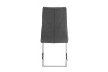 Esszimmerstuhl >MARLEN-XXL< (2er-Set) in grau aus Microfaser - 47x96x62 (BxHxT)