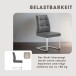 Esszimmerstuhl >MARLEN-XXL< (2er-Set) in grau aus Microfaser - 47x96x62 (BxHxT)