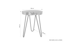 Beistelltisch >NASTI< (BxHxT: 38x40x38 cm) in braun - 38x40x38 (BxHxT)