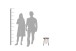 Beistelltisch >NASTI< (BxHxT: 38x40x38 cm) in braun - 38x40x38 (BxHxT)