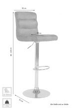 Bistrostuhl >PHIL< (2er-Set) in braun aus Microfaser - 42x51cm (BxT)