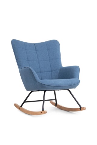 Schaukelstuhl >RICHIE< (BxHxT: 72x92x92 cm) in blau - 72x92x92 (BxHxT)